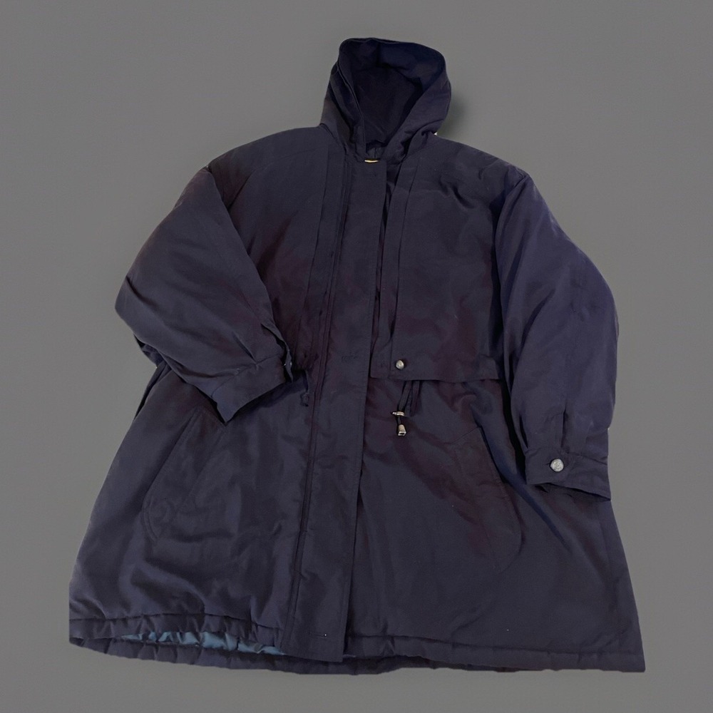 Fleet Street 26/28 Women Black Coat Hooded RN 73960 Caped Cinch Waist‎ Insulated